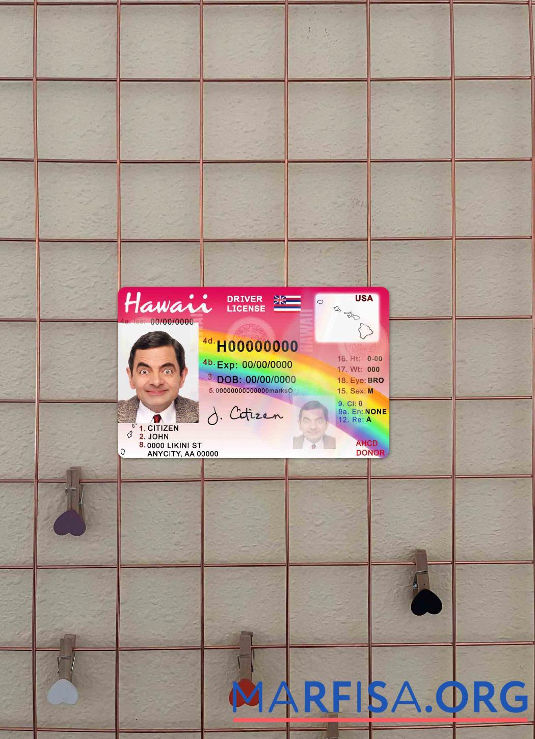 Blank Hawaii DL photolook real example